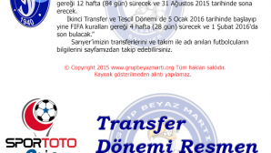 Transfer dönemi resmen başladı.
