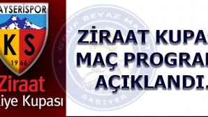 Ziraat Kupası 3.Tur Programı belli oldu.